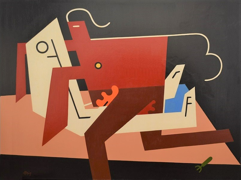 Painting: DINNER FOR TWO, 62 x 46.75 inches